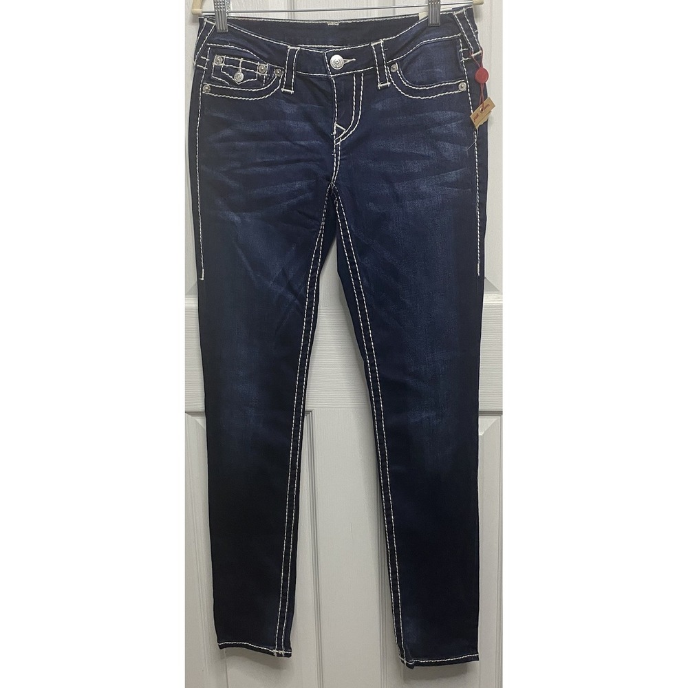 True Religion Womens Skinny Dark Wash Blue Jeans Sz.29-Measures 32x32" NWT